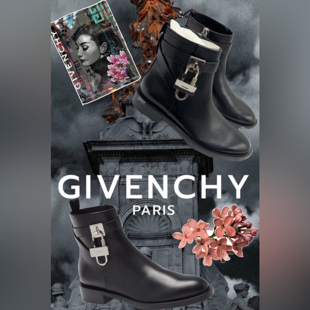 Givenchy Women's Lock Bootie Black EUR 36.5 US 6.5